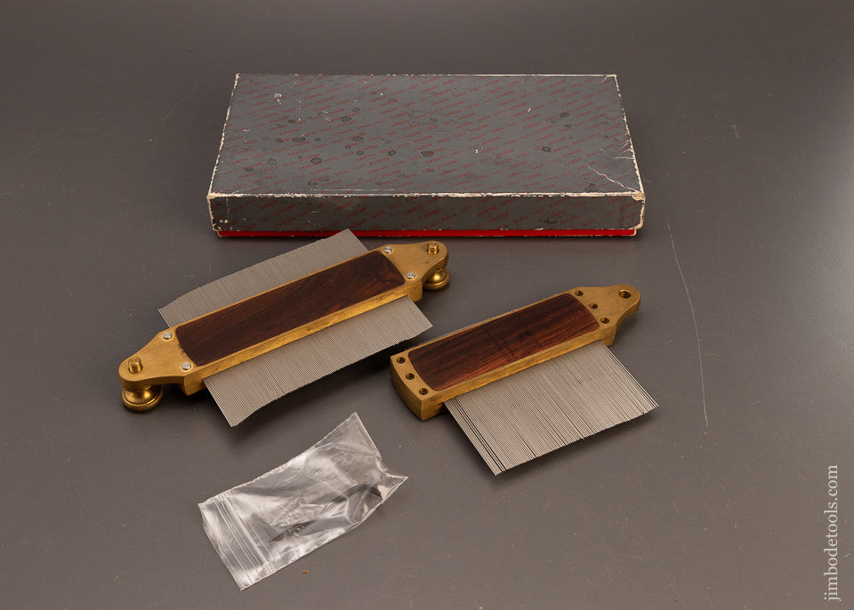 BRIDGE-CITY-TOOL-WORKS-Set-of-2-No.-PG-13-Rosewood-Profile-Gauge-Near-Mint-in-Box-117281