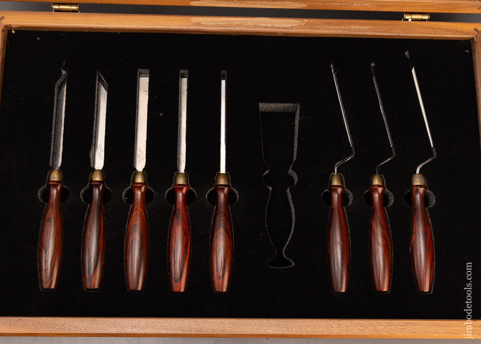 BRIDGE-CITY-TOOL-WORKS-CT-13-Nine-Piece-Chisel-Set-MINT-in-Box-117289