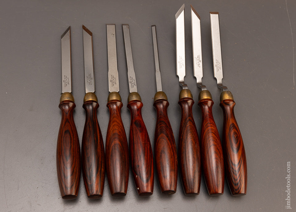 BRIDGE-CITY-TOOL-WORKS-CT-13-Nine-Piece-Chisel-Set-MINT-in-Box-117289