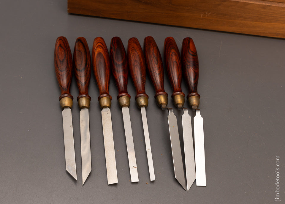 BRIDGE-CITY-TOOL-WORKS-CT-13-Nine-Piece-Chisel-Set-MINT-in-Box-117289