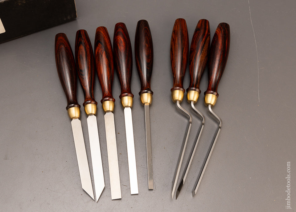 BRIDGE-CITY-TOOL-WORKS-CT-13-Eight-Piece-Chisel-Set-Mint-in-Box-117290