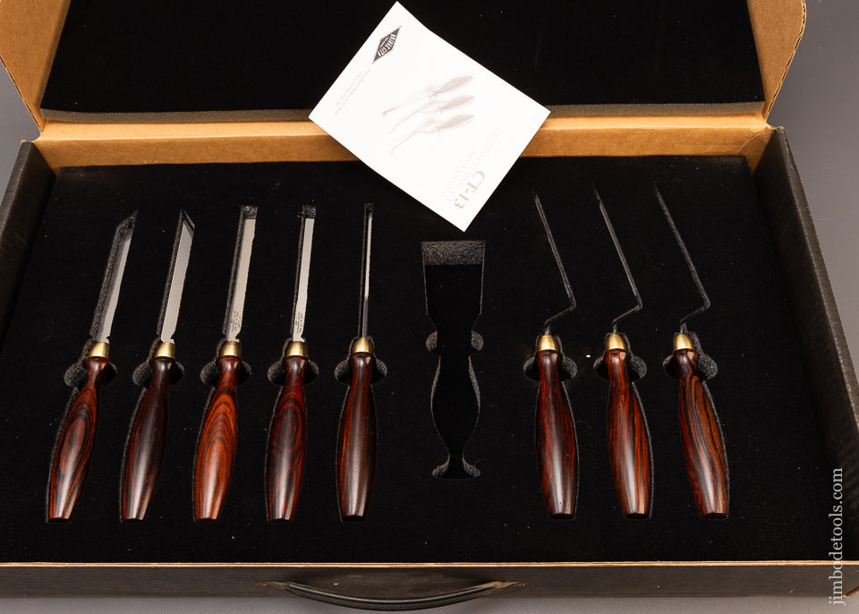 BRIDGE-CITY-TOOL-WORKS-CT-13-Eight-Piece-Chisel-Set-Mint-in-Box-117290