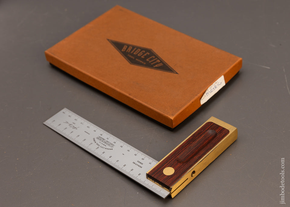 BRIDGE-CITY-TOOL-WORKS-NO.-AS-7-Adjustable-Try-Square-Mint-in-Box-117397