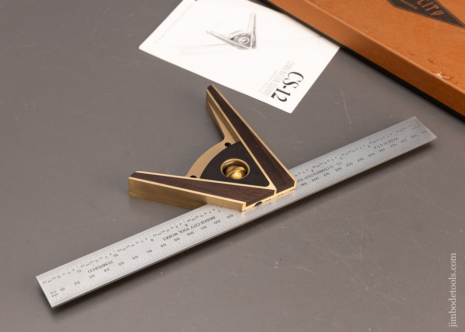 BRIDGE-CITY-TOOL-WORKS-No.-CS-12-Combination-Square-Mint-in-Box-117299