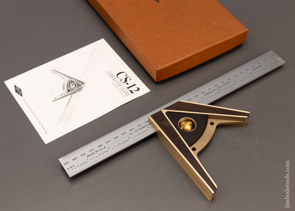 BRIDGE-CITY-TOOL-WORKS-CS-12-Combination-Square-Mint-in-Box-117300