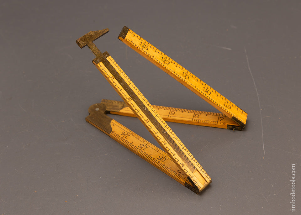 Dead-Mint-Rare-SWEETHEART-STANLEY-No.-83C-Boxwood-Caliper-Rule-2-Foot,-4-Fold-117308