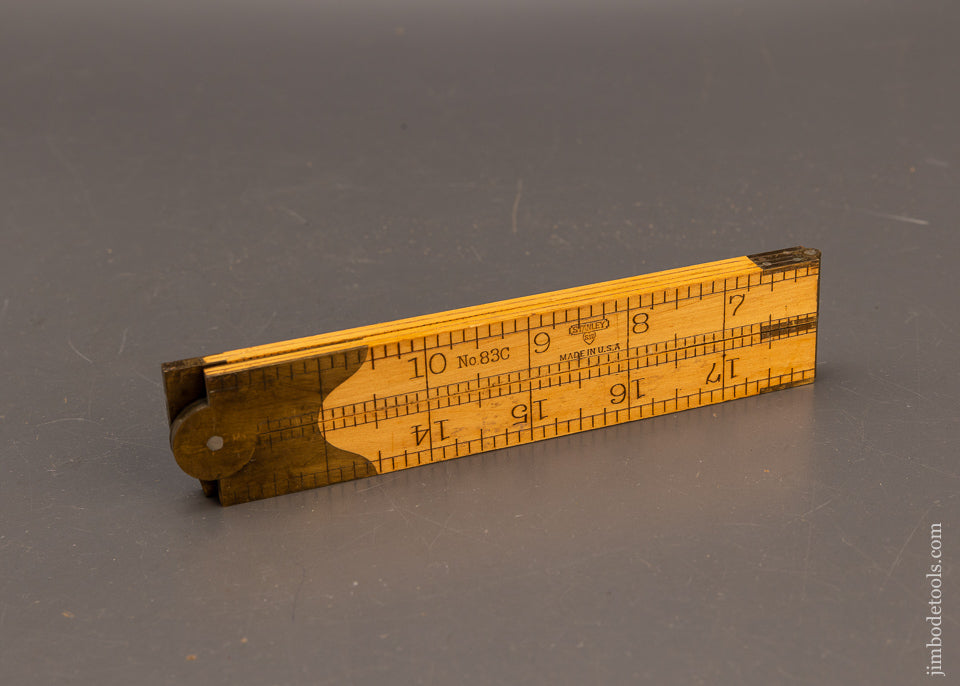 Dead-Mint-Rare-SWEETHEART-STANLEY-No.-83C-Boxwood-Caliper-Rule-2-Foot,-4-Fold-117308