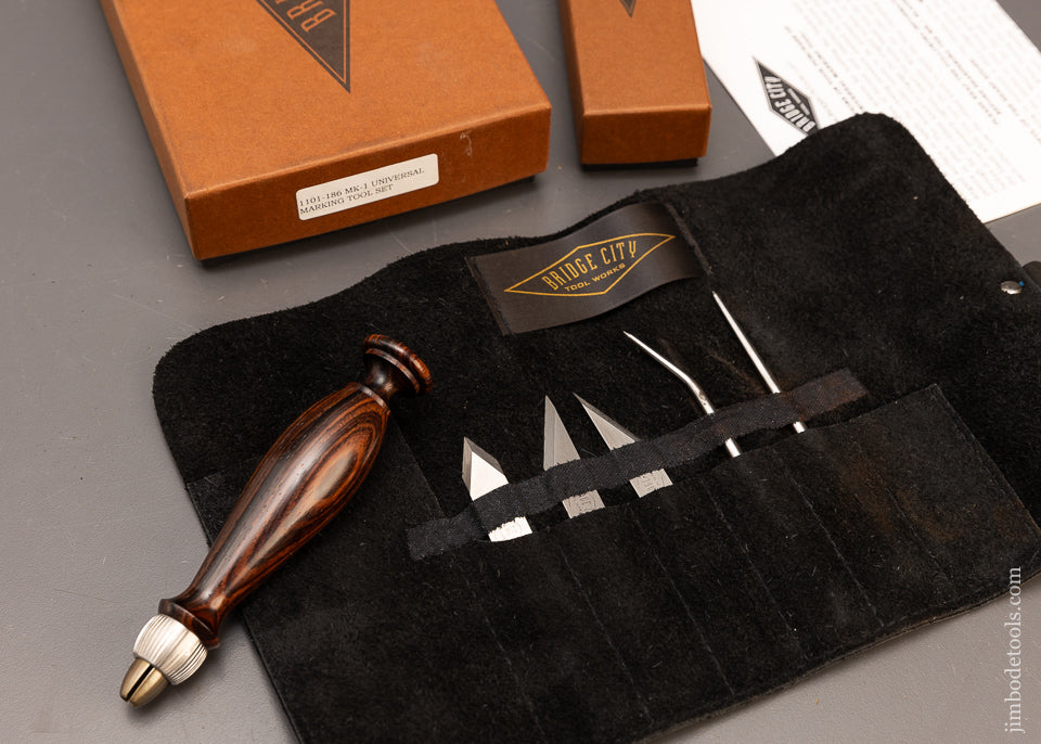 BRIDGE-CITY-TOOL-WORKS-No.-MK-1-Marking-Tool-Set-Mint-in-Box-117315