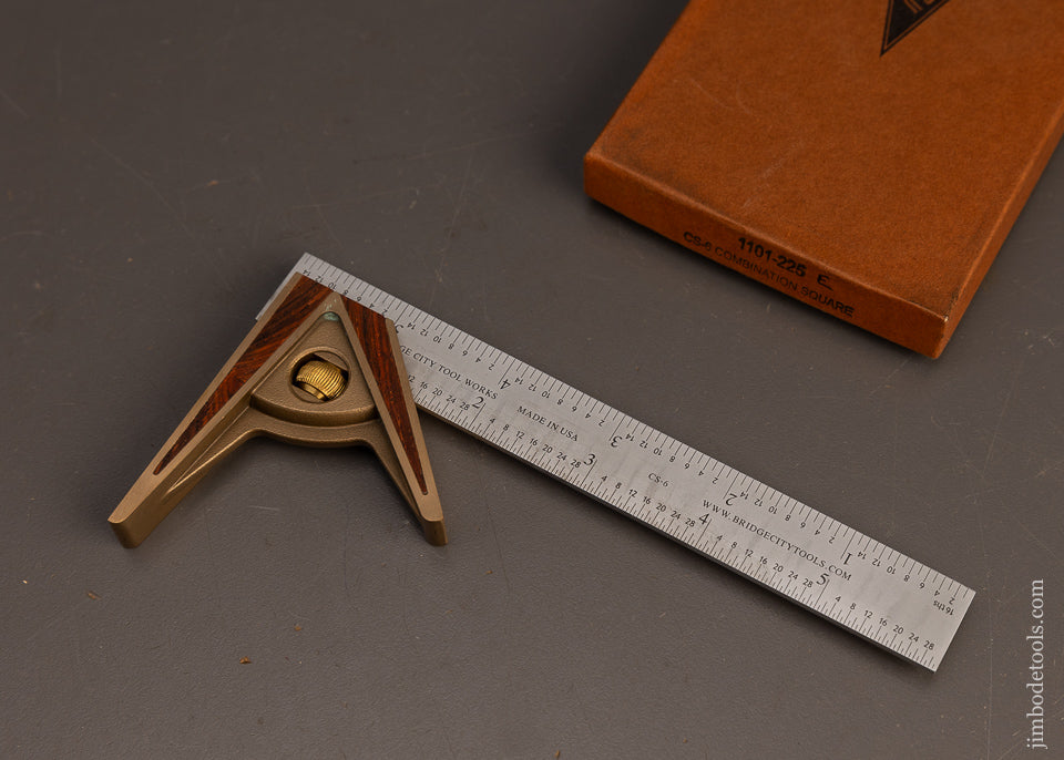 BRIDGE-CITY-TOOL-WORKS-No.-CS-6-Combination-Square-Mint-in-Box-117319