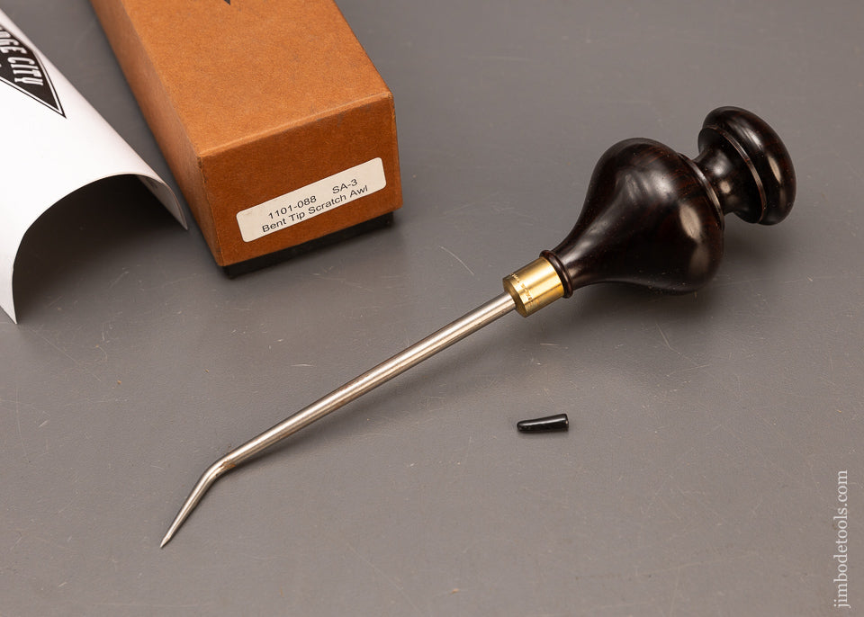 BRIDGE-CITY-TOOL-WORKS-SA-3-Bent-Tip-Scratch-Awl-Mint-in-Box-117331