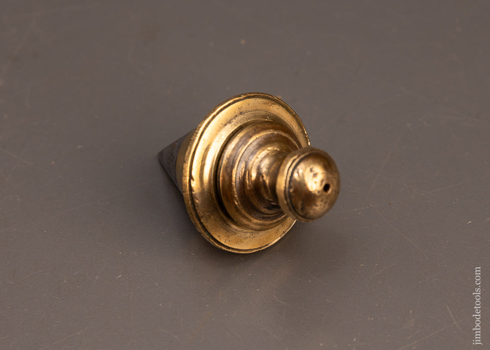 Gorgeous-&-Very-Early-Brass-&-Iron-Plumb-Bob-2-7/8-Inches-Long-117344