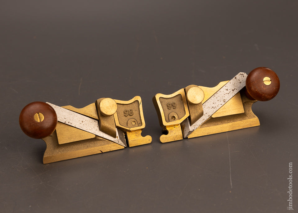 Discontinued-LIE-NIELSEN-No.-98-&-99-BRONZE-Side-Rabbet-Planes-Near-Mint-117377