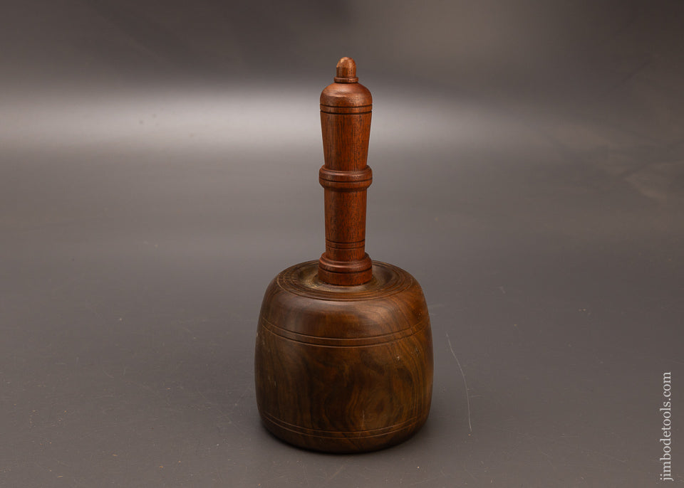 Stunning-2-1/2-Pound-Fancy-Lignum-Vitae-English-Carving-Mallet-117391