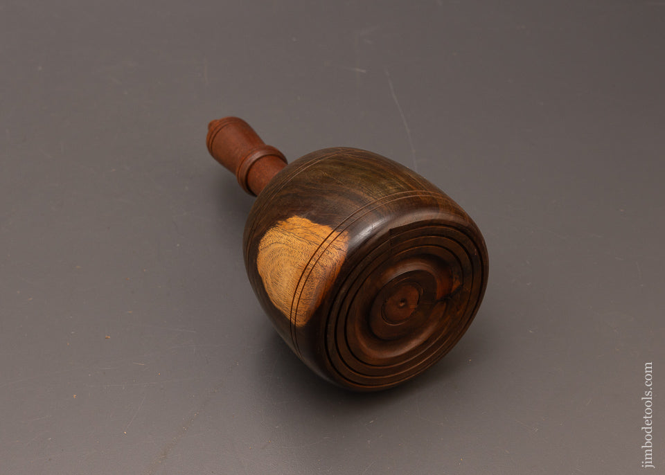 Stunning-2-1/2-Pound-Fancy-Lignum-Vitae-English-Carving-Mallet-117391