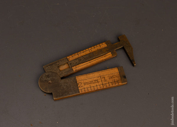Rare-Wide-Body-STANLEY-No.-13-1/2-Boxwood-Caliper-Rule-117416