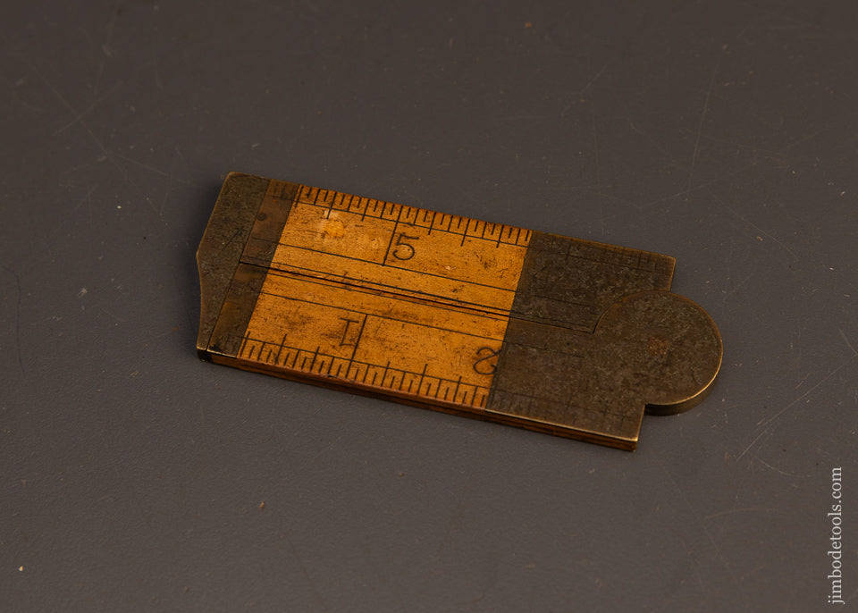 Rare-Wide-Body-STANLEY-No.-13-1/2-Boxwood-Caliper-Rule-117416