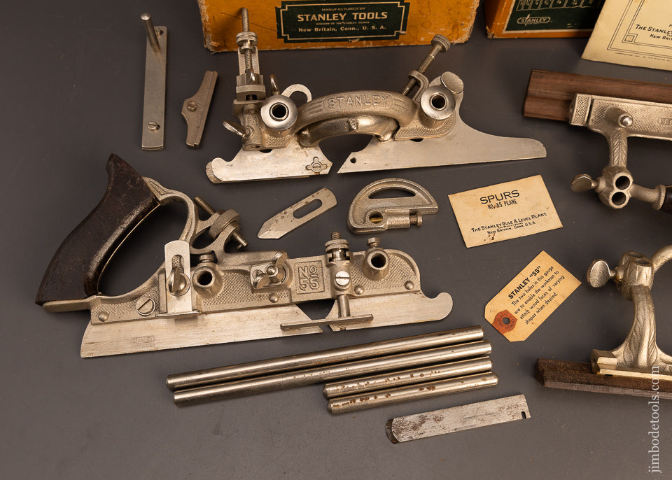 Near-Mint-STANLEY-No.-55-Combination-Plane-100%-Complete-in-Original-Box-117418
