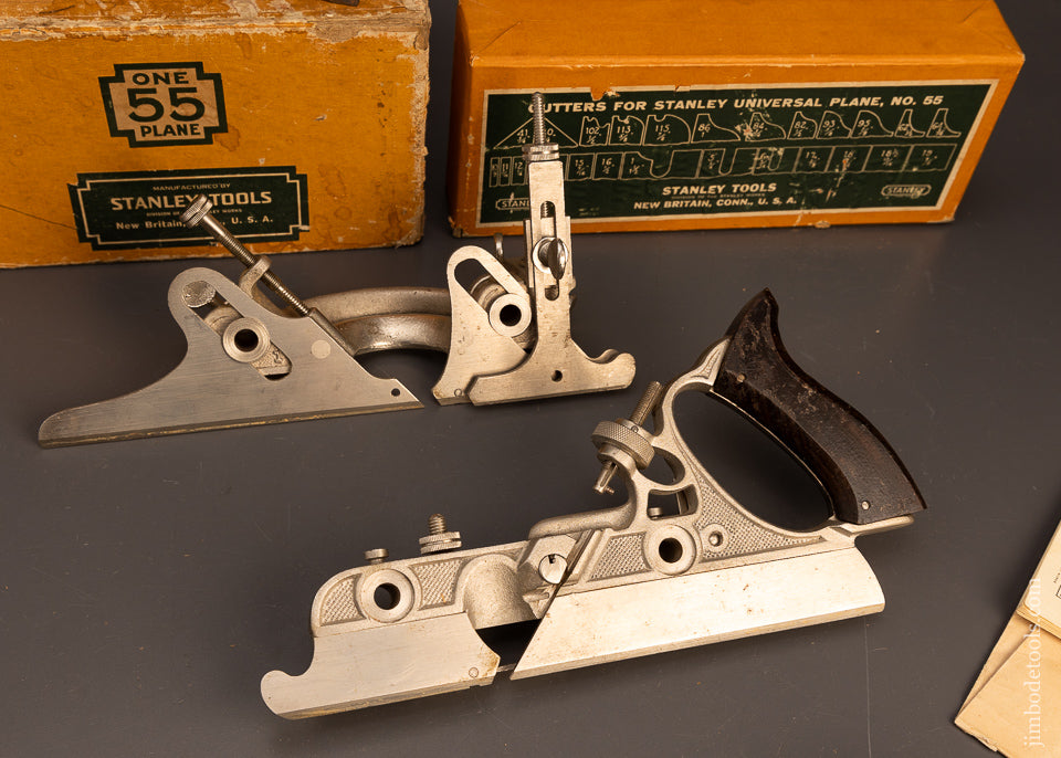 Near-Mint-STANLEY-No.-55-Combination-Plane-100%-Complete-in-Original-Box-117418