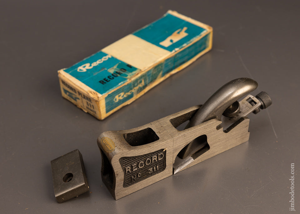 RECORD-No.-311-Shoulder-Plane-Mint-in-Box-with-Bull-Nose-Attachment-117435