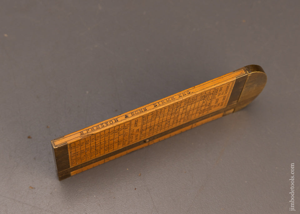 Extra-Fine-PRESTON-Boxwood-&-Brass-Rope-Caliper-Rule-117445