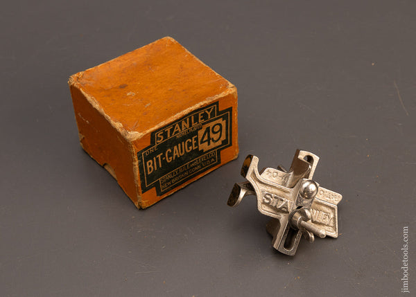 STANLEY-No.-49-Auger-Bit-Gauge-Depth-Stop-Mint-in-Box-117506