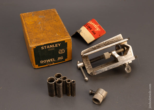 STANLEY-No.-59-Dowel-Jig-100%-Complete-in-Box-with-All-Six-Guides-117535