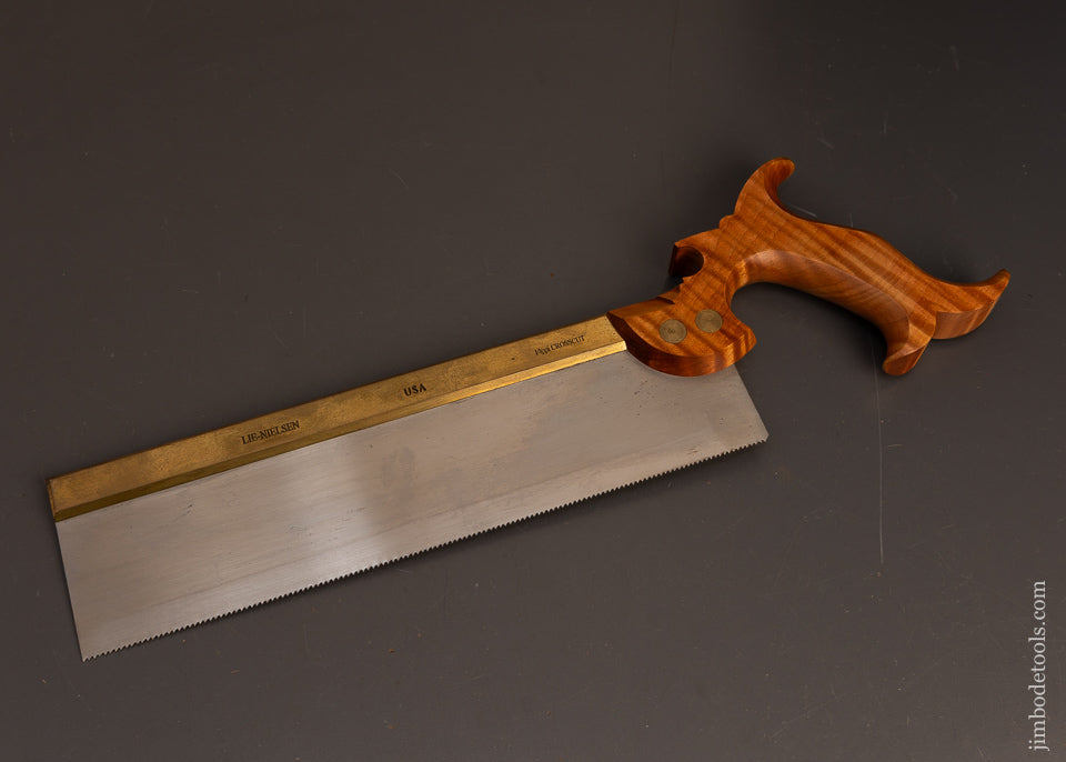 Near-Mint-LIE-Nielsen-11-Inch-Carcass-Saw-with-Discontinued-Tiger-Maple-Handle-117544