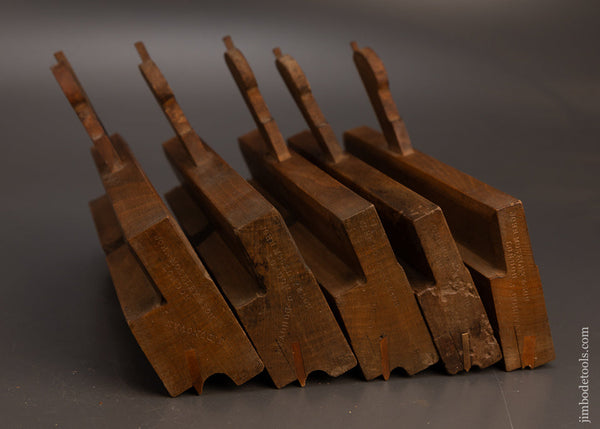 Graduated-Set-of-5-JOHN-MOSELEY-& SON-Side-Bead-Moulding-Planes-117563