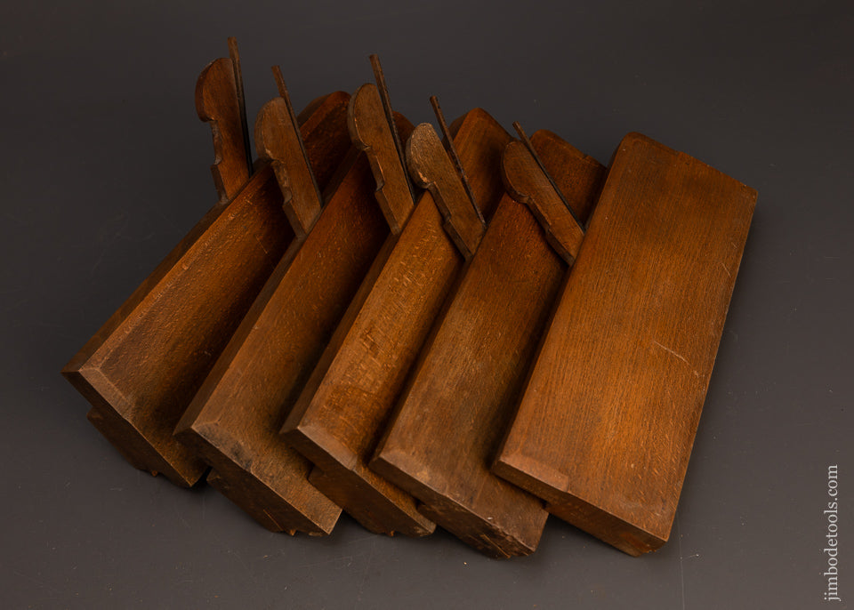 Graduated-Set-of-5-JOHN-MOSELEY-& SON-Side-Bead-Moulding-Planes-117563
