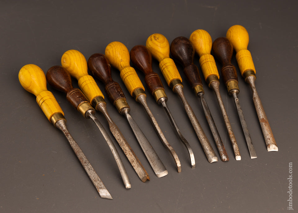 Beautiful-Set-of-11-MARPLES-Carving-Tools-117581