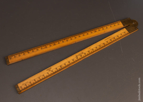 Rare-&-Fine-STANLEY-No.-18-E&M-Sweetheart-Boxwood-Folding-Rule-117607