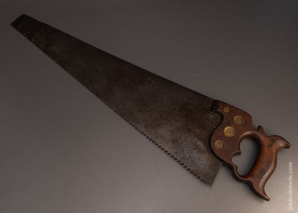 Rare-DISSTON-No.-99-Triple-Medallion-Hand-Saw-117623