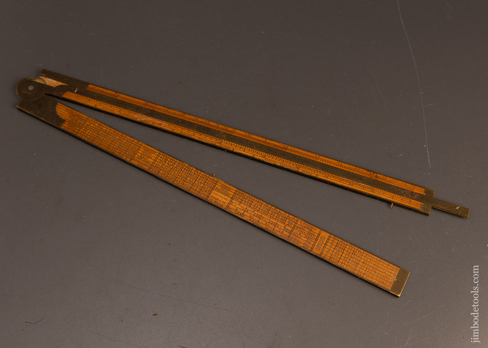 Rare-&-Fine-STANLEY-No.-16-Engineer’s-Boxwood-Folding-Rule-117624