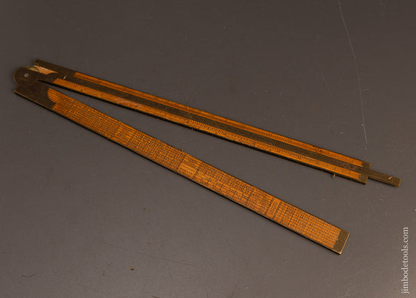 Rare-&-Fine-STANLEY-No.-16-Engineer’s-Boxwood-Folding-Rule-117624