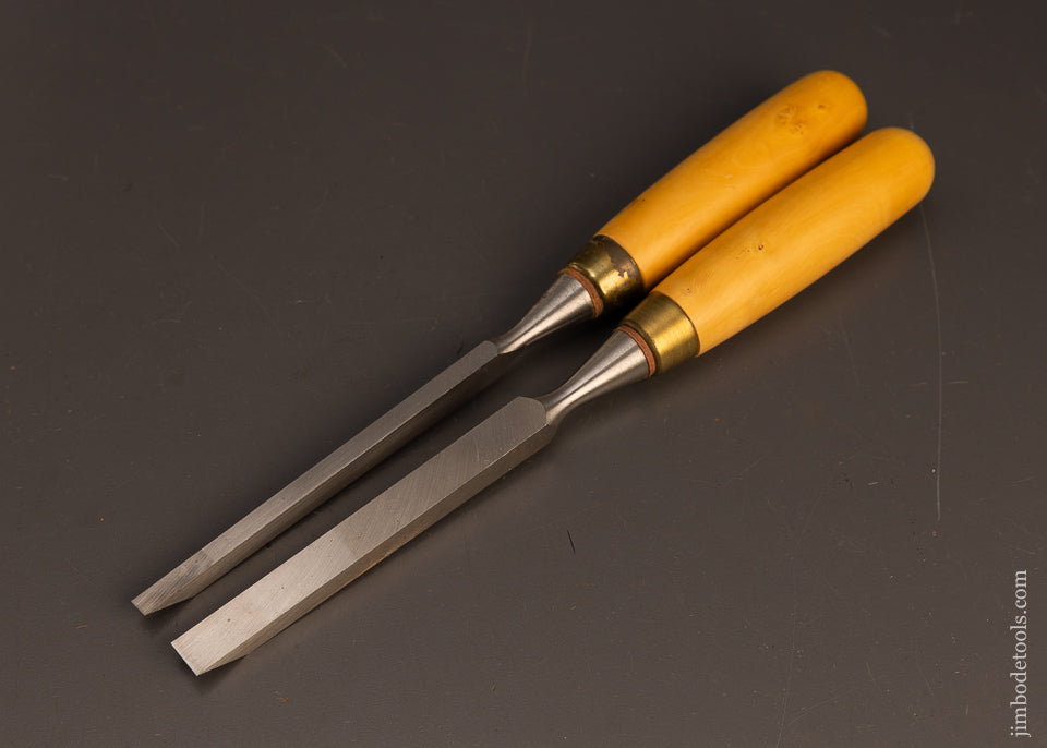 Mint-Pair-of-SORBY-Boxwood-Handled-Mortise-Chisels-117630