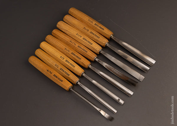 Mint-Set-of-8-PFEIL-SWISS-MADE-Carving-Chisels-Gouges-117643