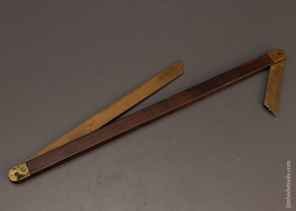 PRESTON-12-Inch-Rosewood-&-Brass-Shipwright’s-Double-Bevel-Square-117647