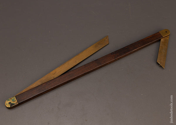 PRESTON-12-Inch-Rosewood-&-Brass-Shipwright’s-Double-Bevel-Square-117647