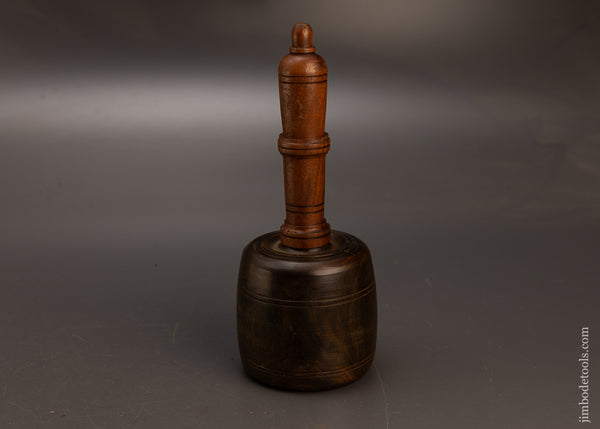 Stunning 1 Pound 10 Ounce Fancy Lignum Vitae English Carving Mallet - 117699