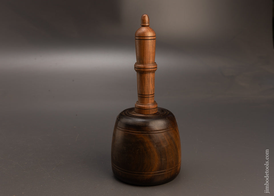 Stunning-2-Pound-Fancy-Lignum-Vitae-English-Carving-Mallet-117700