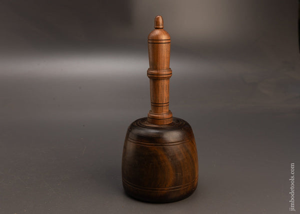 Stunning-2-Pound-Fancy-Lignum-Vitae-English-Carving-Mallet-117700