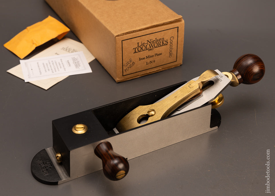 Mint-in-Box-LIE-NIELSEN-No.-9-Miter-Plane-with-Cocobolo-Handles-Unused-Discontinued-117770