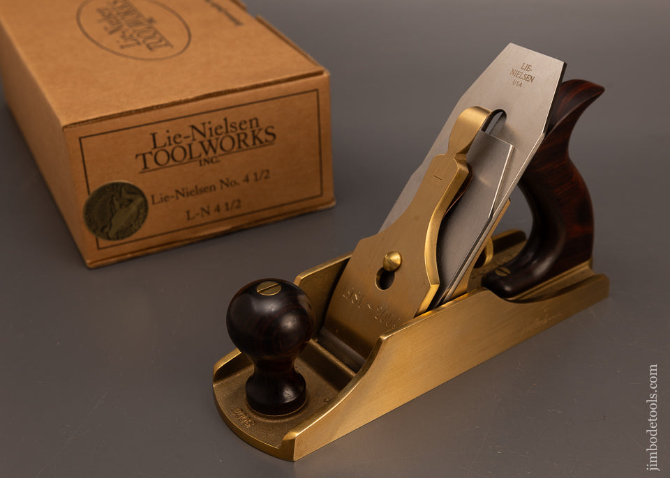 Very Rare Mint in Box BRONZE LIE NIELSEN No. 4 1/2 Jumbo Smooth Plane with Cocobolo Handles117771