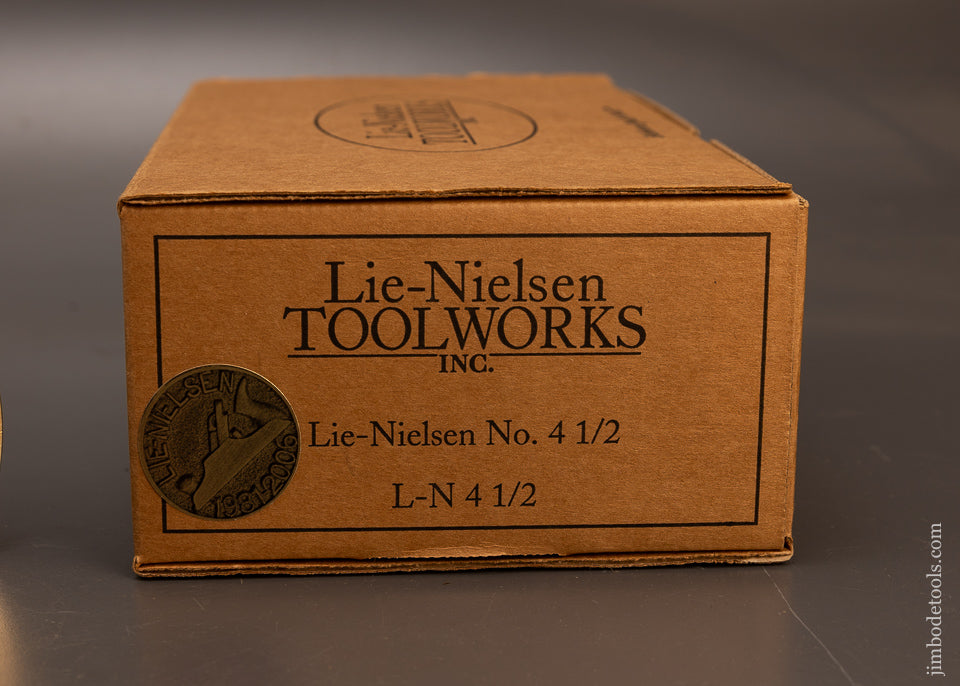 Very-Rare-Mint-in-Box-BRONZE-LIE-NIELSEN-No.-4-1/2-Jumbo-Smooth-Plane-with-Cocobolo-Handles-117771
