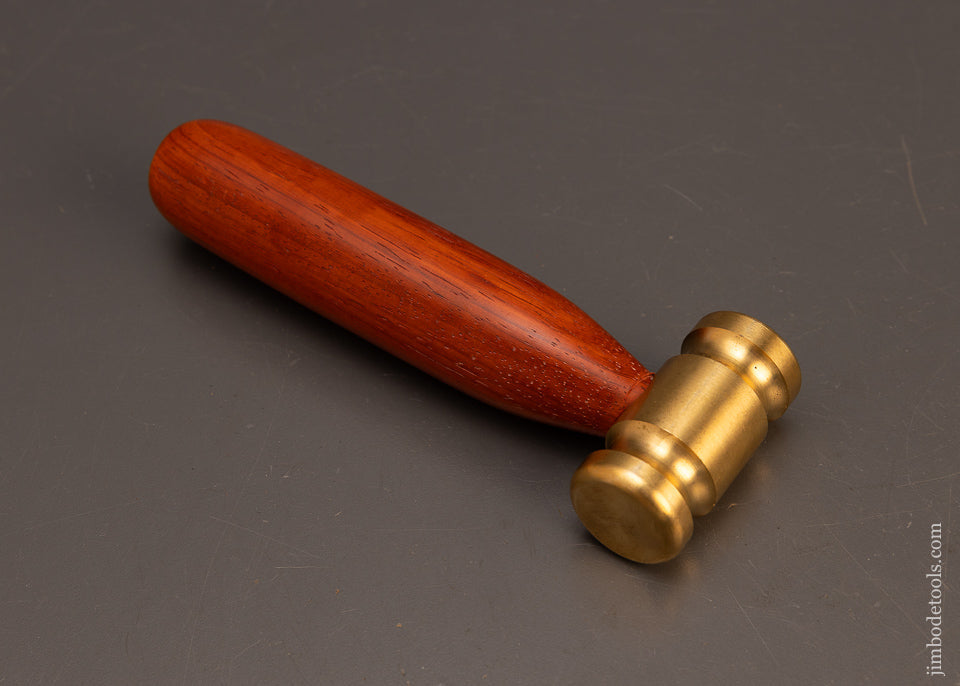 Mint-Unused-1-Pound-Brass-Carving-Mallet-with-Paddock-Handle-117772