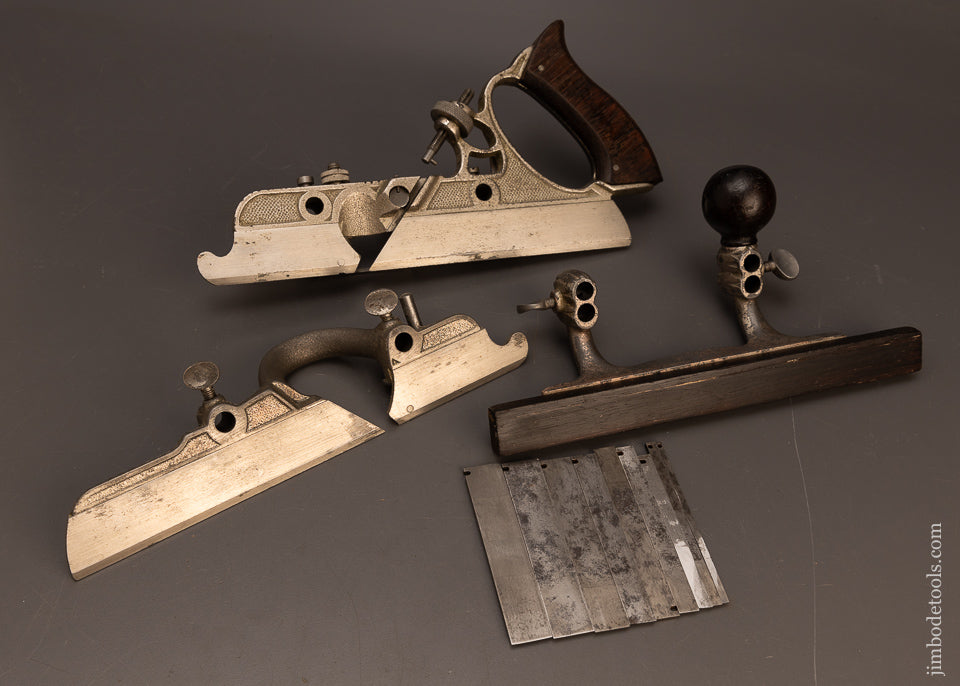 Fine-STANLEY-No.-45-Combination-Plow-Plane-with-10-Cutters-&-4-Stops-117779