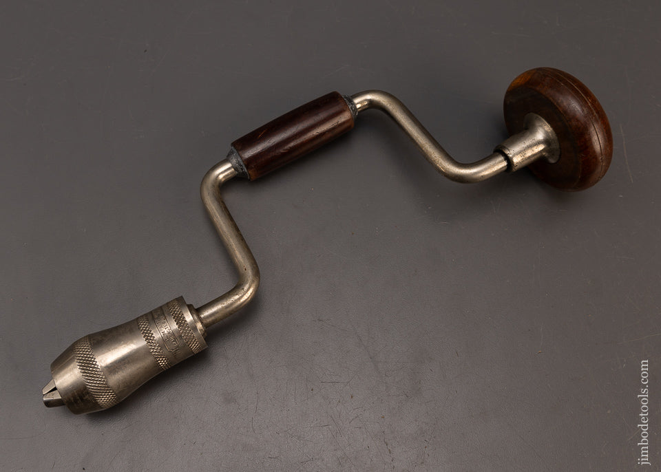 Extra-Fine-Rosewood-6-Inch-Bit-Brace-LM-&-K-WORKS-Lancaster,-N.Y.-1890-Patent-117853