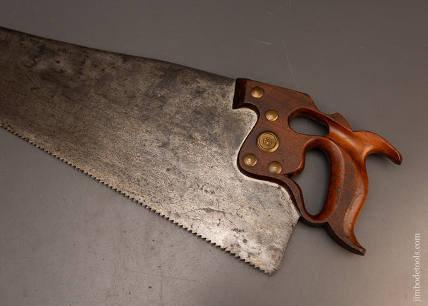 Massive-28-Inch-DISSTON-D-8-Thumb-Hole-Rip-Hand-Saw-117874