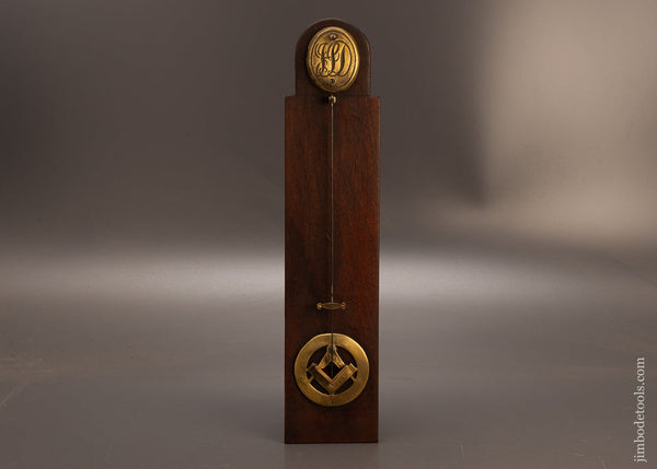Gorgeous 17 Inch Mahogany & Brass Gravity Plumb Level117878