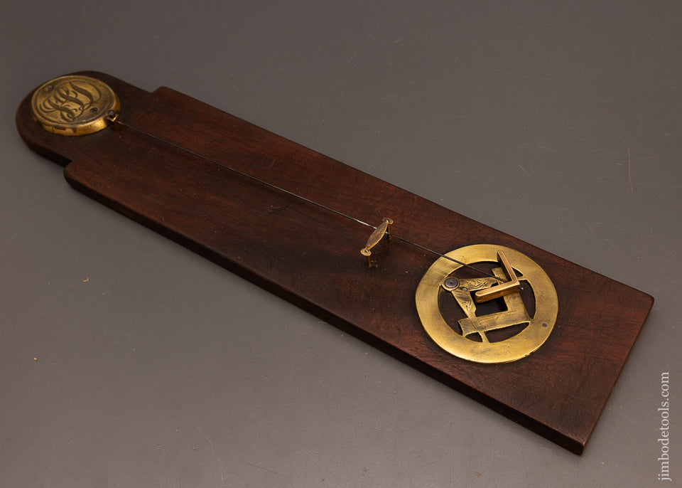 Gorgeous-17-Inch-Mahogany-&-Brass-Gravity-Plumb-Level-117878